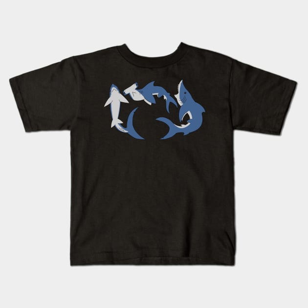 Sharks Kids T-Shirt by GadzooksTD